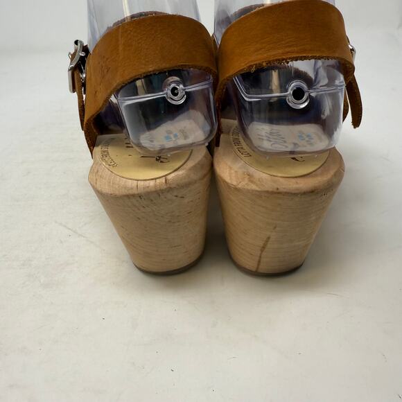 Lotta’s from Stockholm Clogs Size 37 Brown Leather Wood Heel Mary Jane Shoes - Picture 8 of 16